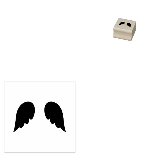 Moderne  minimal angelvleugels | Motief Rubberstempel (Gestempeld)