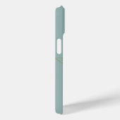 Moderne minimal Aqua Monogram Initiaal Botanisch Case-Mate iPhone Case (Achterkant / Rechts)