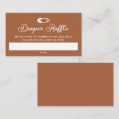 Moderne minimal Baby shower luierloof Informatiekaartje (Voorkant / Achterkant)