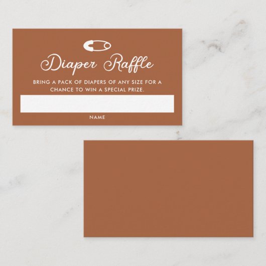 Moderne minimal Baby shower luierloof Informatiekaartje (Voorkant / Achterkant)