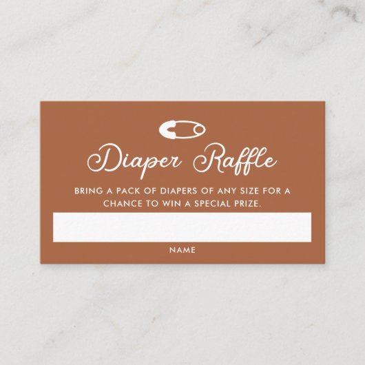 Moderne minimal Baby shower luierloof Informatiekaartje (Voorkant)