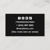 Moderne Minimal Badminton Coach Team Speler Sport Visitekaartje (Achterkant)