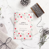 Moderne Minimal Bauble Pattern Corporate Kerstmis Feestdagenkaart