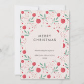 Moderne Minimal Bauble Pattern Corporate Kerstmis Feestdagenkaart (Voorkant)