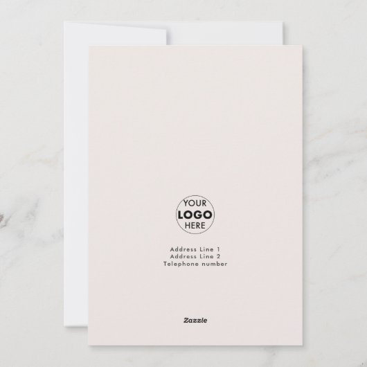 Moderne Minimal Bauble Pattern Corporate Kerstmis Feestdagenkaart (Achterkant)