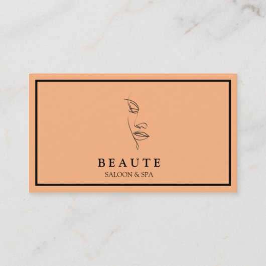 Moderne Minimal Beauty Salon Spa Visitekaartje (Achterkant)