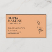 Moderne Minimal Beauty Salon Spa Visitekaartje (Voorkant)