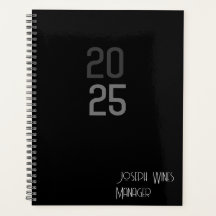 Moderne Minimal Black 2025 Planner