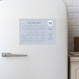 Moderne Minimal Bleek Blue Business Kalender 2025