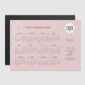 Moderne Minimal Bleke Roze Bedrijfskalender 2025 (Voorkant / Achterkant)