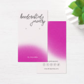 Moderne Minimal Blur Roze Oorbellen Display Kaart (Bureau)