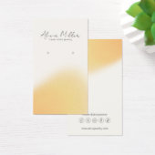Moderne Minimal Blur Yellow Oorbellen Display Kaar Visitekaartje (Bureau)