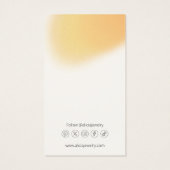 Moderne Minimal Blur Yellow Oorbellen Display Kaar Visitekaartje (Achterkant)