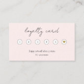 Moderne Minimal Blush Pink Hair stylist Klantenkaartje (Voorkant)