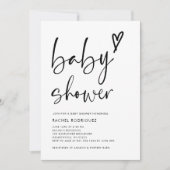 Moderne minimal Boho Baby shower uitnodiging (Voorkant)