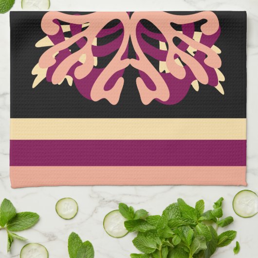 Moderne Minimal Bold Art harten Theedoek (Gevouwen)