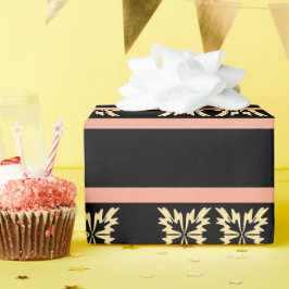 Moderne Minimal Bold Art Leaves Cadeaupapier