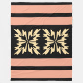 Moderne Minimal Bold Art Leaves Fleece Deken (Voorkant)