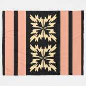 Moderne Minimal Bold Art Leaves Fleece Deken (Voorkant (Horizontaal))