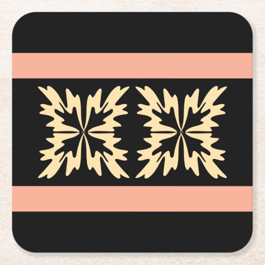 Moderne Minimal Bold Art Leaves Kartonnen Onderzetters (Voorkant)