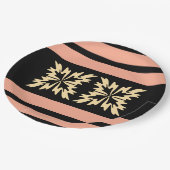 Moderne Minimal Bold Art Leaves Papieren Bordje (Gekanteld)