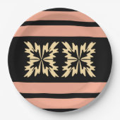 Moderne Minimal Bold Art Leaves Papieren Bordje (Voorkant)