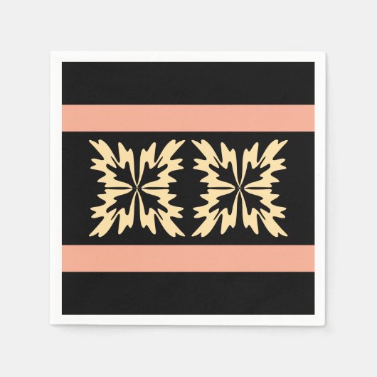 Moderne Minimal Bold Art Leaves Servet (Voorkant)