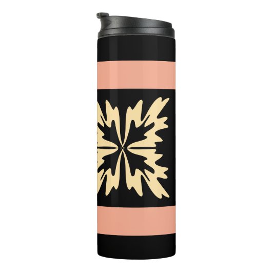 Moderne Minimal Bold Art Leaves Thermosbeker (Geroteerd rechts)