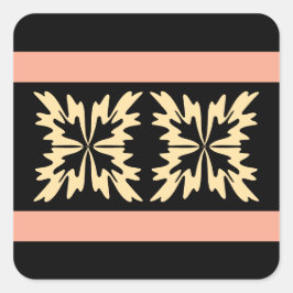 Moderne Minimal Bold Art Leaves Vierkante Sticker