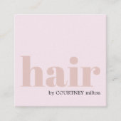 Moderne minimal bold Bord Rozen kapsalon Vierkante Visitekaartje (Voorkant)