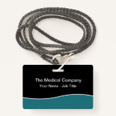 Moderne Minimal Budget Personeelsnaam Badges (Voorkant met draagriem)