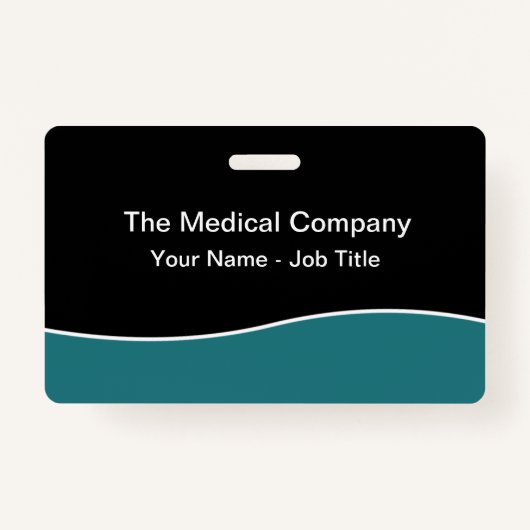 Moderne Minimal Budget Personeelsnaam Badges (Voorkant)