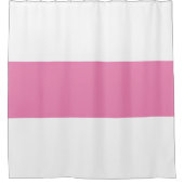Moderne minimal chique brede Roos roze witte strep Douchegordijn (Voorkant)