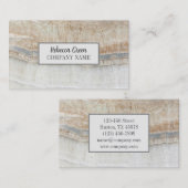 Moderne minimal chique stijlvolle Mode beige marme Visitekaartje (Voorkant / Achterkant)