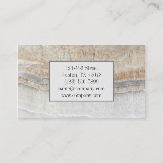 Moderne minimal chique stijlvolle Mode beige marme Visitekaartje (Achterkant)