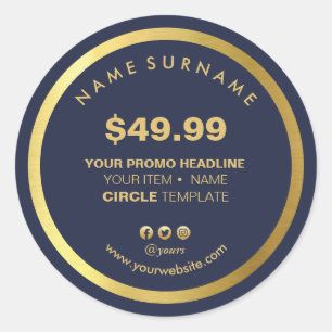 Moderne Minimal Circle Promotionele Marketingprijs Ronde Sticker