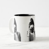 Moderne Minimal Clean 3 foto's Tweekleurige Koffiemok (Voorkant links)