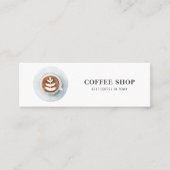 Moderne Minimal Coffee Shop Professional Mini Visitekaartje (Voorkant)