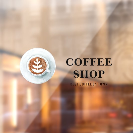 Moderne Minimal Coffee Shop Professional Raamsticker (Vel 2)