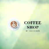 Moderne Minimal Coffee Shop Professional Raamsticker (Vel 3)