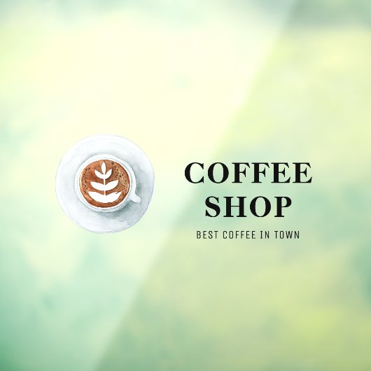 Moderne Minimal Coffee Shop Professional Raamsticker (Vel 3)