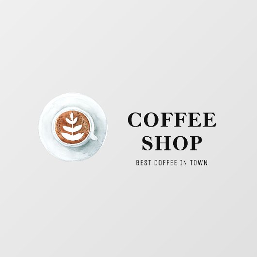 Moderne Minimal Coffee Shop Professional Raamsticker (Vel)