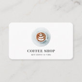 Moderne Minimal Coffee Shop Professional Visitekaartje (Voorkant)