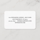 Moderne Minimal Coffee Shop Professional Visitekaartje (Achterkant)