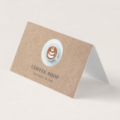 Moderne Minimal Coffee Shop Professional Visitekaartje (Voorkant)