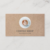 Moderne Minimal Coffee Shop Professional Visitekaartje (Voorkant)