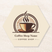 Moderne Minimal Coffee Shop professionele winkel Kartonnen Onderzetters (Voorkant)