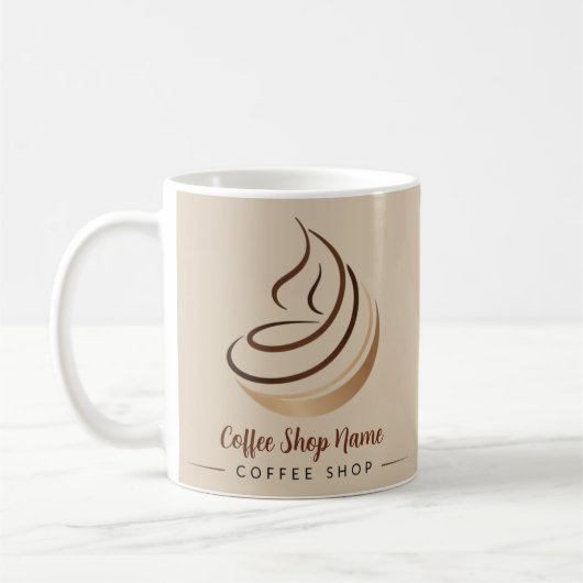 Moderne Minimal Coffee Shop professionele winkel Koffiemok (Links)