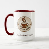 Moderne Minimal Coffee Shop professionele winkel Mok (Links)