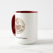 Moderne Minimal Coffee Shop professionele winkel Mok (Voorkant links)